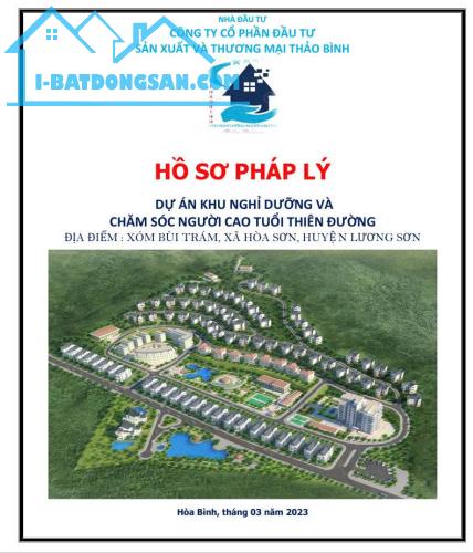 CẦN CHUYỂN NHƯỢNG DỰ ÁN VIỆN DƯỠNG LÃO QUY MÔ 10HA TẠI HÒA BÌNH. GIÁ RẺ.