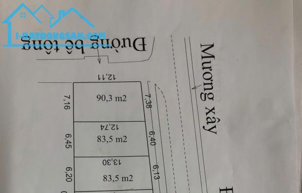 Đất nền sổ đỏ Thượng Quận- Phường Trần Liễu 90m2,Lô góc,Đường 2 ô tô,Mặt hướng cánh đồng..