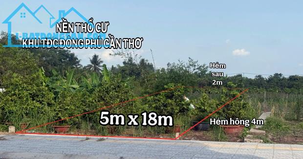 Chủ gửi Bá.n nền 90m² đường số N3 KDC Đông Phú, Châu Thành, TP. Cần Thơ - LH 0939 961 661