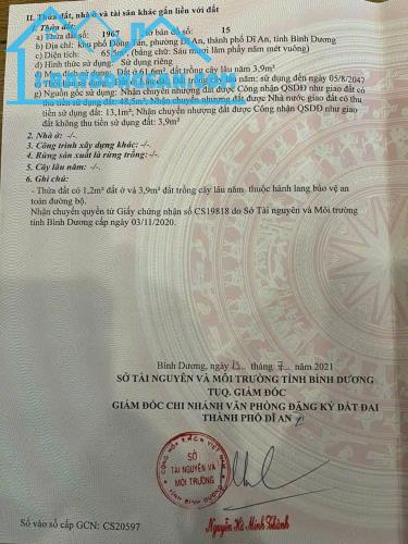 BÁN NHÀ MẶT TIỀN DĨ AN CHỈ 4.2 TỶ, THỊ TRƯỜNG CÒN ĐƯỢC MẤY CĂN?