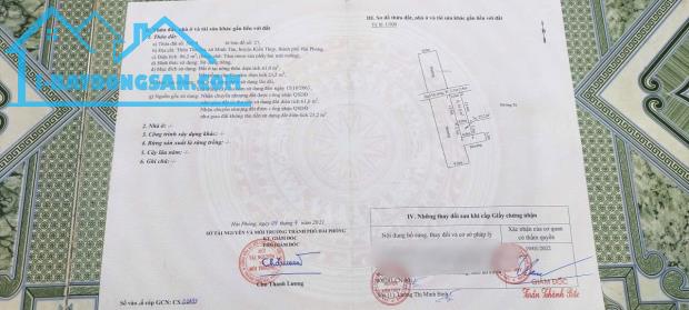 Bán đất Thù Du, Minh Tân, Kiến Minh, Hải Phòng - Nằm trên mặt ngõ trải nhựa rộng 4m