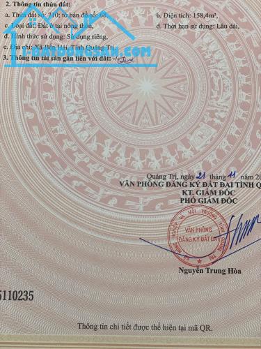 ► CHÍNH CHỦ BÁN ĐẤT BIỂN TRUNG GIANG – QUẢNG TRỊ
