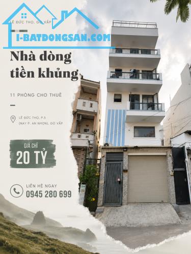 KD DÒNG TIỀN CHỌN CHDV HXH 350 LÊ ĐỨC THỌ P5 5,4X21 CN 95M2 12PN TN 33TR/THG GIÁ 20 TỶ TL