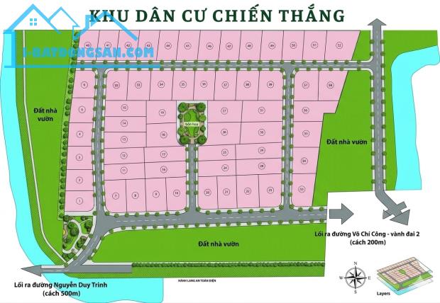 Đất nền biệt thự - kho xưởng 615m2 KDC Chiến Thắng Quận 9 - sổ đỏ full thổ cư - giá tốt