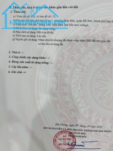 Bán đất Quý Kim - Đồ Sơn - Hải Phòng