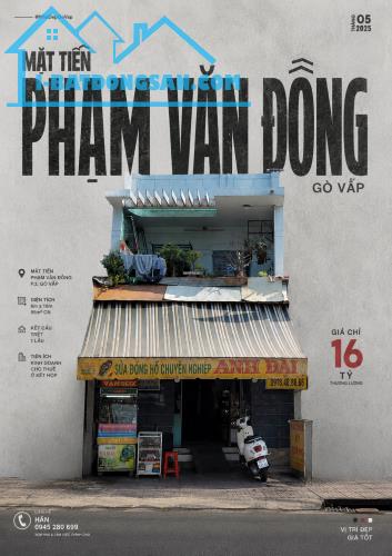 MTKD Phạm Văn Đồng 6x16m CN 95m2 2 Lầu vị trí trung tâm kinh doanh F&B giảm còn 16 tỷ TL