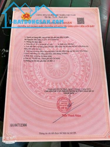 Bán Đất Mặt Tiền Đường Nhựa trần Văn thượng -Trung Tâm Thị Trấn Đất Đỏ chỉ từ 1tỷ1