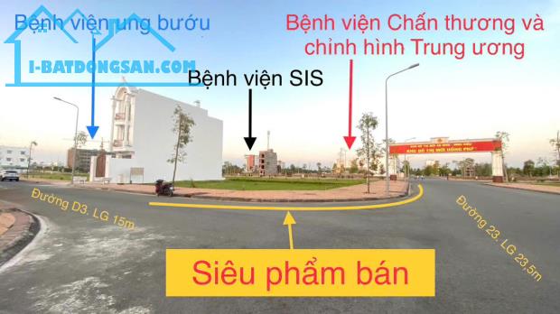 🏡Bán Cặp Nền Góc Đường Số 23 và Đường D3 Khu Đô Thị Mới Hồng Phát An Bình Đối Diện Côn