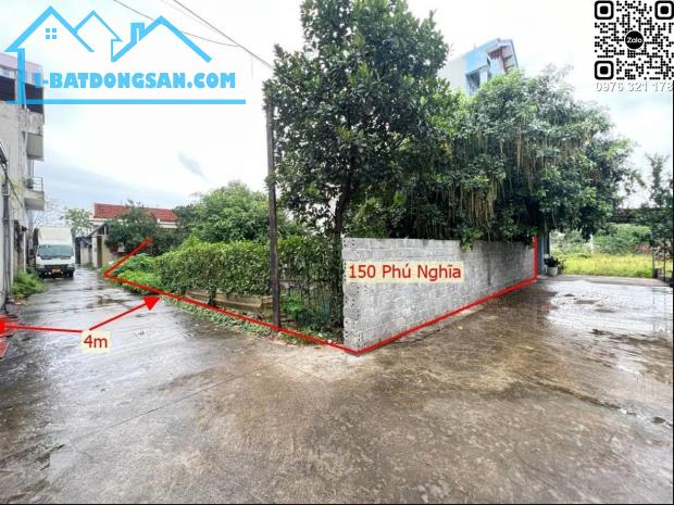 Bán đất lô góc 3 thoáng ô tô tránh, Phú Nghĩa 150m2 - tài chính nhỉnh 5 tỷ.