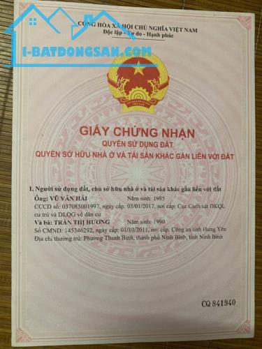 CHÍNH CHỦ CẦN BÁN LÔ ĐẤT CÓ VỊ TRÍ ĐẸP TẠI XÃ NINH THẮNG - H. HOA LƯ - TỈNH NINH BÌNH.