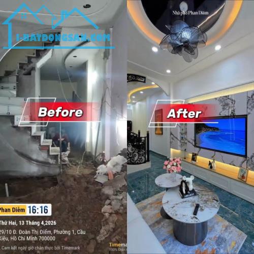 ĐOÀN THỊ ĐIỂM PHÚ NHUẬN HẺM NHỰA 6M THÔNG VỪA Ở VỪA KINH DOANH , 4 TẦNG, 5PN, NHỈNH 12 TỶ