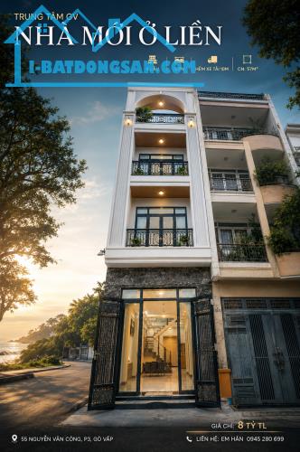 Trung tâm GV nhà mới ở liền 4L HXT 10m 55 Nguyễn Văn Công P3 CN 57m2 giá chỉ 8 tỷ tl