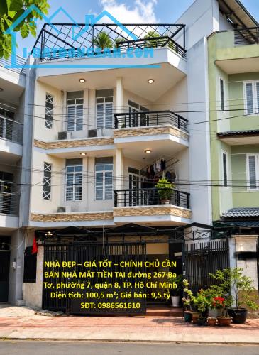 NHÀ ĐẸP – GIÁ TỐT – CHÍNH CHỦ CẦN BÁN NHÀ MẶT TIỀN TẠI đường 267 Ba Tơ, phường 7, quận 8,