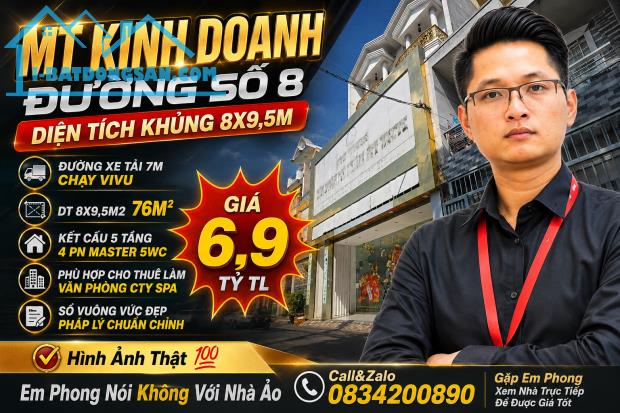 🏠 MT KINH DOANH ĐƯỜNG SỐ 8 💰 Giá: 6,9 tỷ (thương lượng) 📐 DT 8 × 9,5m – 76m²