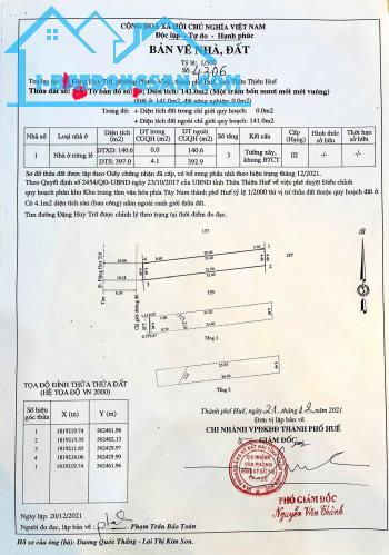 🏡 BÁN NHÀ 3 TẦNG MẶT TIỀN ĐẶNG HUY TRỨ – TP. HUẾ 📐 Diện tích 141m², full thổ cư