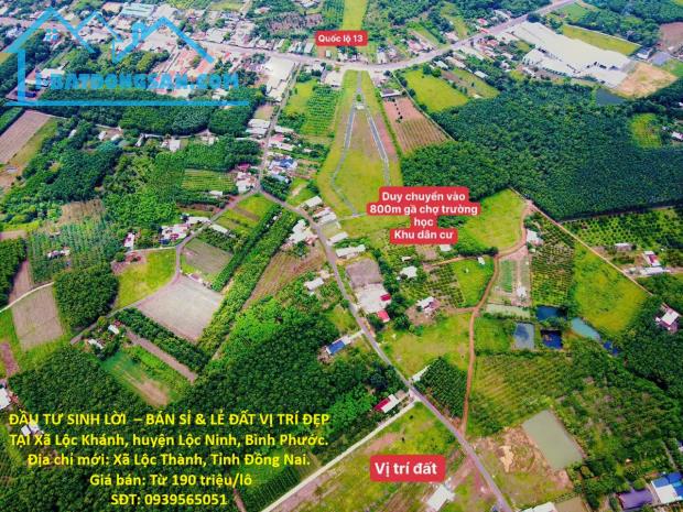 ĐẦU TƯ SINH LỜI – BÁN SỈ & LẺ ĐẤT VỊ TRÍ ĐẸP TẠI Xã Lộc Khánh, huyện Lộc Ninh, Bình