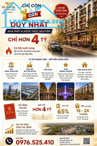 Duy Nhất 1 Căn Chỉ Hơn 4 Tỷ - Sở Hữu Căn Hộ 240m2 Dự Án Vlasta Thủy Nguyên
