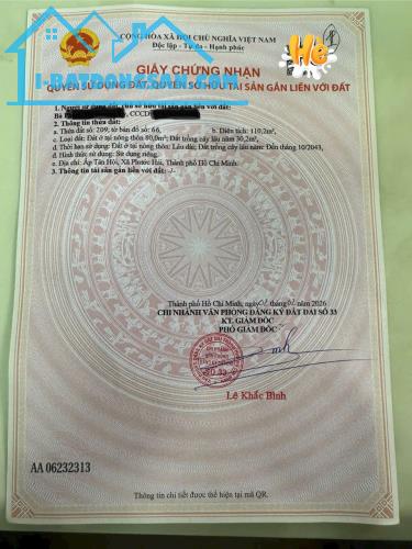 cần bán gấp lô đất tại xã phước hải giá chỉ 1ty