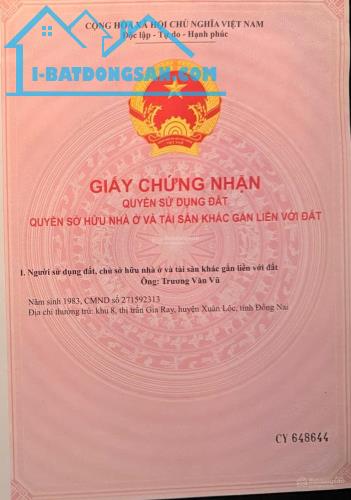 CHỈ 830 TRIỆU – SỞ HỮU NGAY ĐẤT THỔ CƯ VIEW ĐẸP TẠI TP. LONG KHÁNH