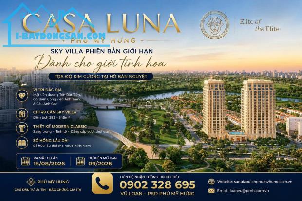 Vì sao Casa Luna được xem là dự án đáng chờ đợi nhất của Phú Mỹ Hưng năm 2026?