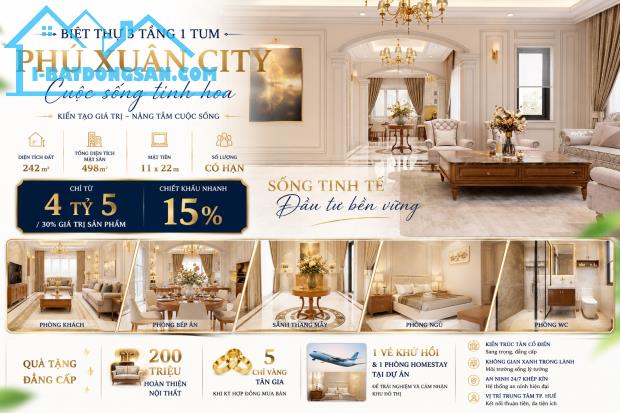 BIỆT THỰ NGHĨ DƯỠNG ĐƠN LẬP CÓ SÂN VƯỜN DỰ ÁN PHÚ XUÂN CITY