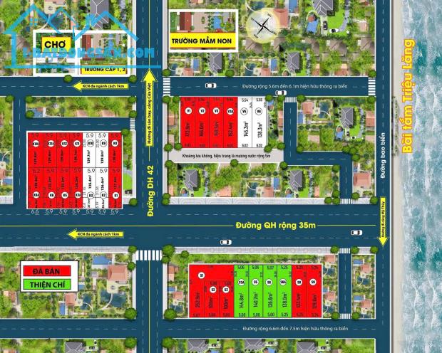 Bán gấp giá rẻ đất biển Cửa Việt 100m, mặt tiền 5m, 500 triệu Quảng Trị.