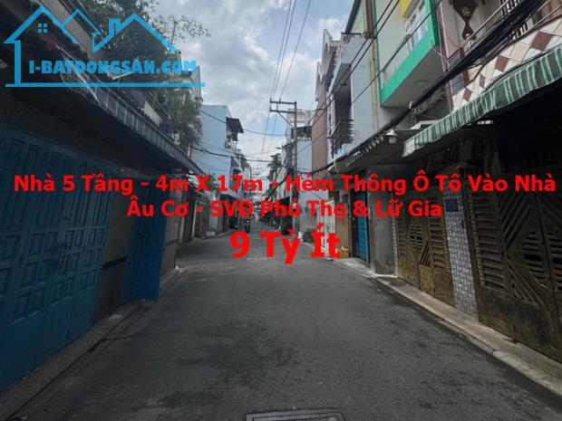 NHÀ 5 TẦNG – 4M X 17M – Ô TÔ VÀO NHÀ – HẺM THÔNG – 9 TỶ ÍT