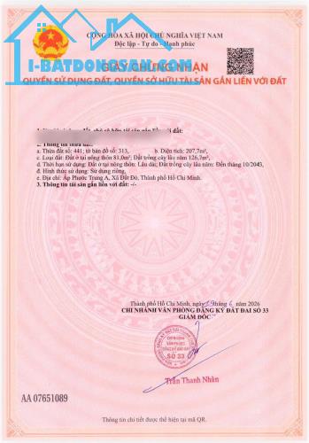 Ngộp bank giá chỉ từ 1ty gần KCN đất đỏ