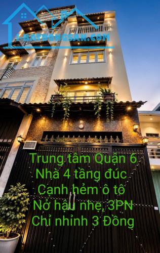 🔥🏠SIÊU PHẨM Q6, GẦN MẶT TIỀN, CẠNH HXH, SÁT CHỢ PHÚ LÂM, 4TẦNG, 3PN, NỞ HẬU, NHỈNH 3T