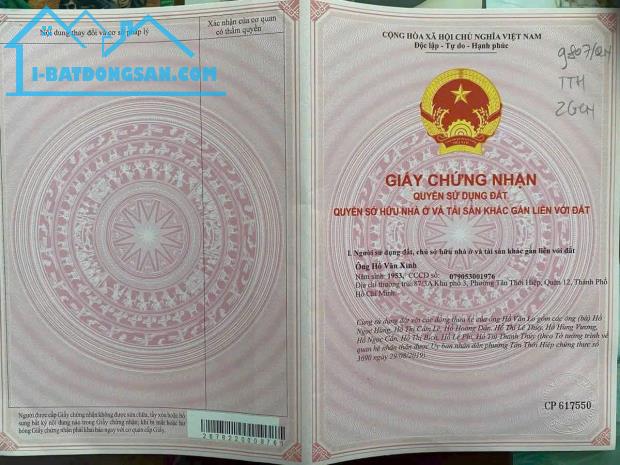 SIÊU PHẨM GÓC 2 MẶT TIỀN TRUNG TÂM Q12 – QUỸ ĐẤT GẦN 5.000M² CỰC HIẾM