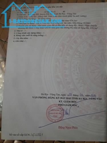 ĐẤT BIỂN PHƯỚC HẢI - BRVT NGAY GẦN CHÂN NÚI MINH ĐẠM VÀ HỒ SỞ BÔNG chỉ 1.65ty