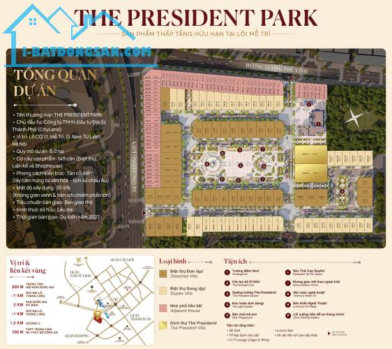 THE PRESIDENT PARK MỄ TRÌ – NƠI KIẾN TẠO CHUẨN SỐNG TINH HOA, HỘI TỤ CỘNG ĐỒNG ĐẲNG CẤP -