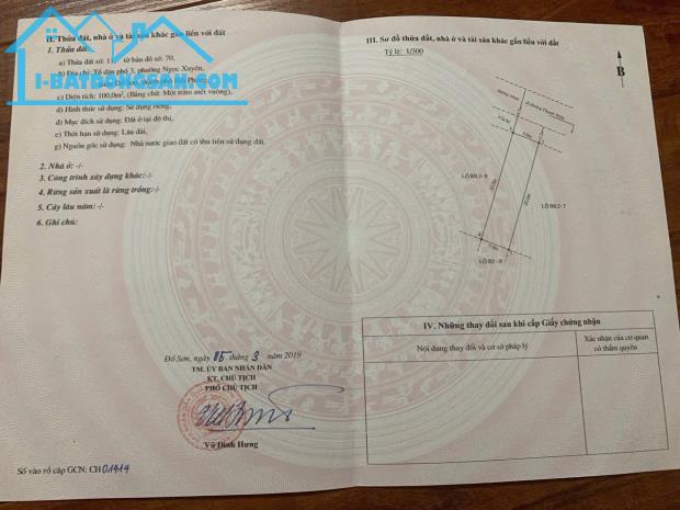 ❌❌❌Bán 100m2 mặt đường Thanh Niên, Phường Ngọc Xuyên, Quận Đồ Sơn.
