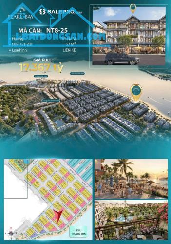 BÁN LIỀN KỀ VINHOMES PEARL BAY – KHU NGỌC TRAI NT8-25 63M² CÁCH BIỂN 28M 4 TẦNG
