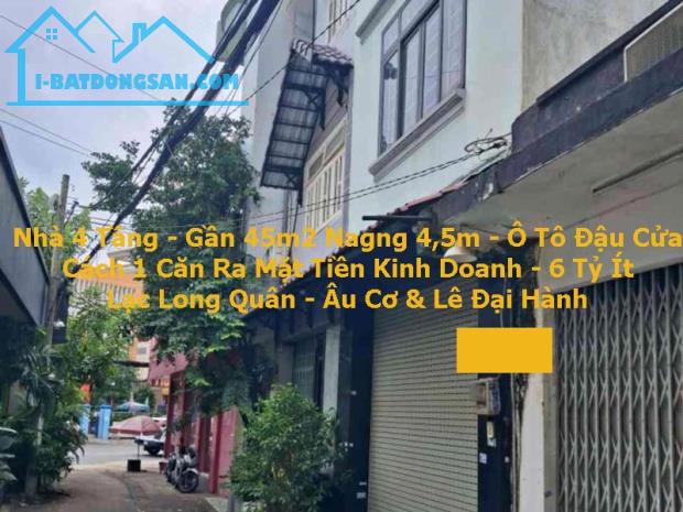 NHÀ 4 TẦNG – GẦN 45M² – NGANG 4,5M – Ô TÔ ĐỖ CỬA – 6 TỶ ÍT