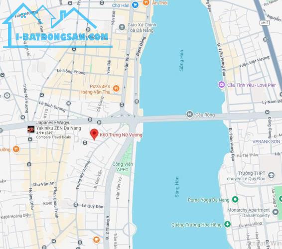 Nhà 3 Tầng Nở Hậu Lô Góc Kiệt 60 Trưng Nữ Vương Ngay Cầu Rồng