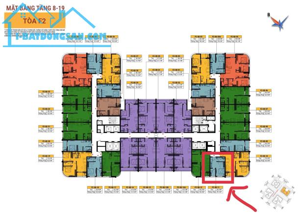 SUN FOURS TOWER – CĂN STUDIO TÒA F2, TẦNG 12A | GIÁ TỪ 1,59 TỶ