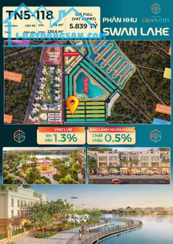 Bán Nhà Phố VINHOME GREEN CITY 75m2-4 TẦNG-5,839TỶ- HẬU NGHĨA-TÂY NINH