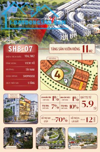 CĂN ÁP GÓC 5 TẦNG – 5,9 TỶ | TIMES RIVERSIDE TUYÊN QUANG