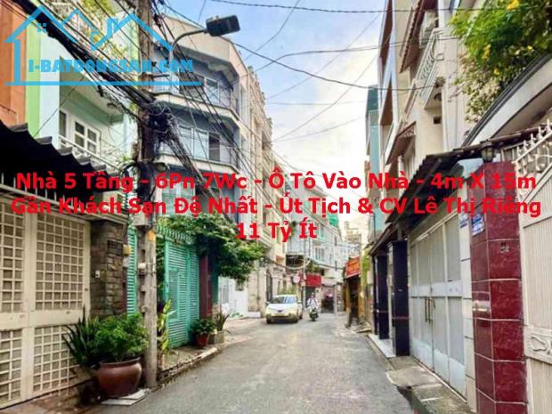 Bán Nhà 5 Tầng - 6PN 7WC - Ô Tô Vào Nhà - 4m x15m - Đệ Nhất Khách Sạn - Út Tịch - 11 Tỷ Ít