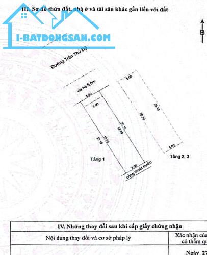 Bán nhà 3 tầng 3 mê đường Trần Thủ Độ - Sát công Viên Thanh Niên