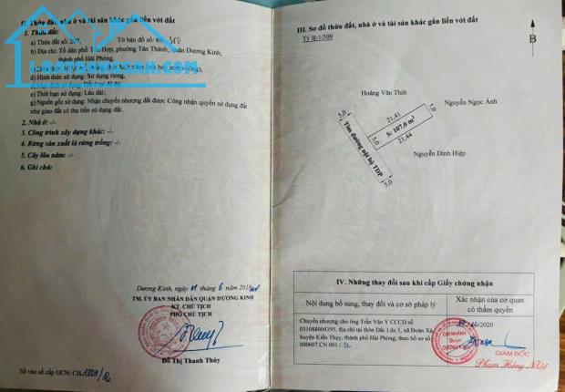 Bán đất Tân Thành - Dương Kinh - Hải Phòng