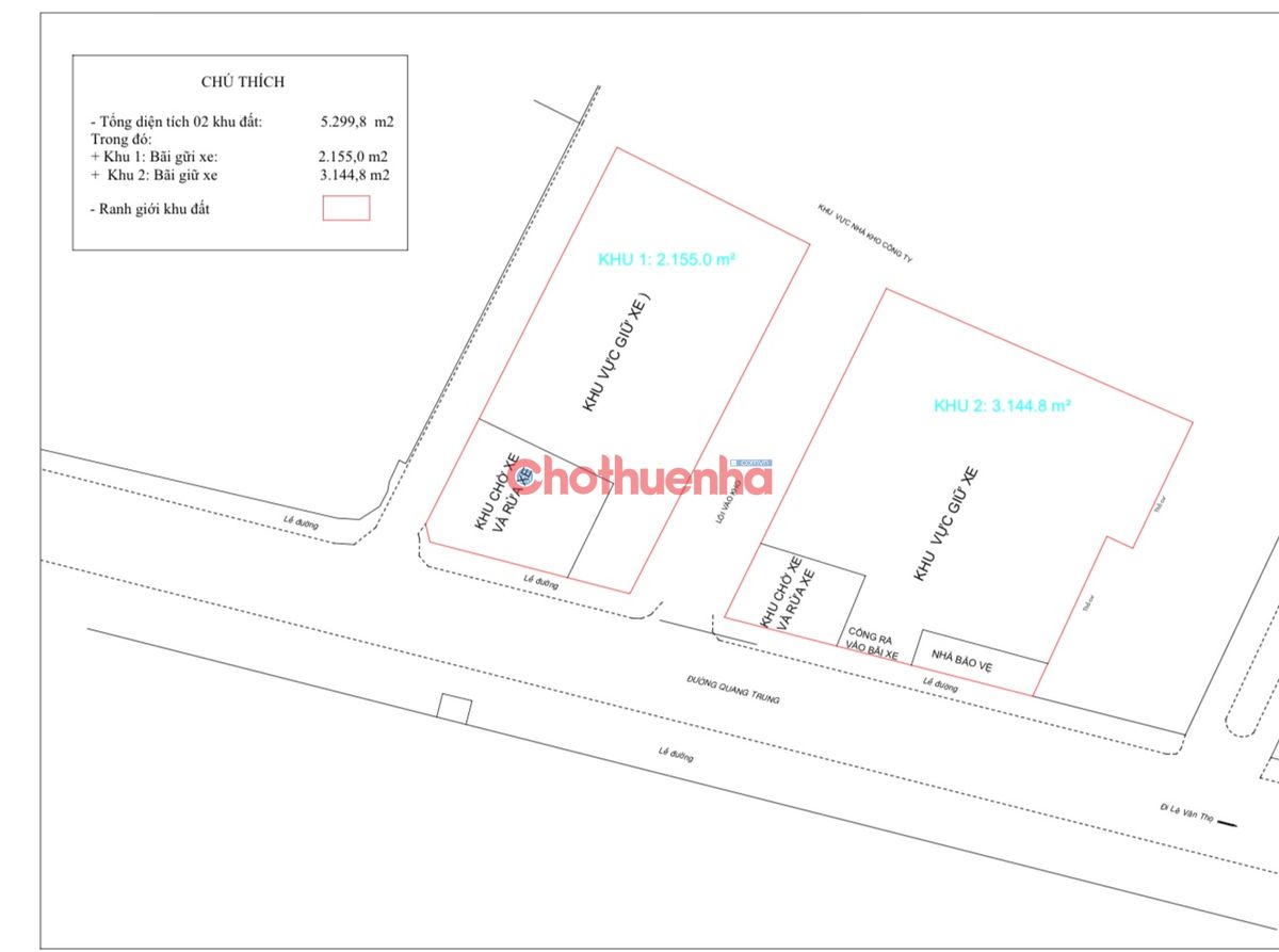 CHO THUÊ 2 LÔ ĐẤT MẶT TIỀN QUANG TRUNG GÒ VẤP, 2000M2 - 5000M2