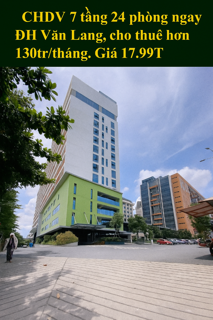 Bán tòa chdv hẻm 566 Nguyễn Thái Sơn, Gò Vấp, 7 tầng, 24 phòng cho thuê, full 130tr/th, giá 17,99 tỷ