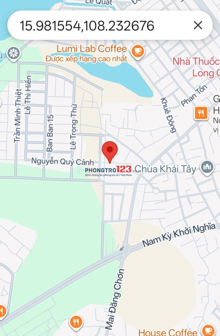 Chính chủ cho thuê phòng trọ giá sinh viên