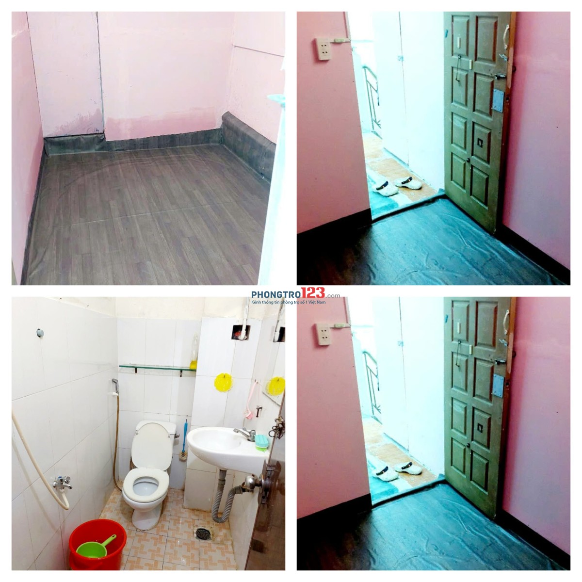 Cho Thuê Phòng Q3 lầu 4.nệm quạt tolet 1tr6