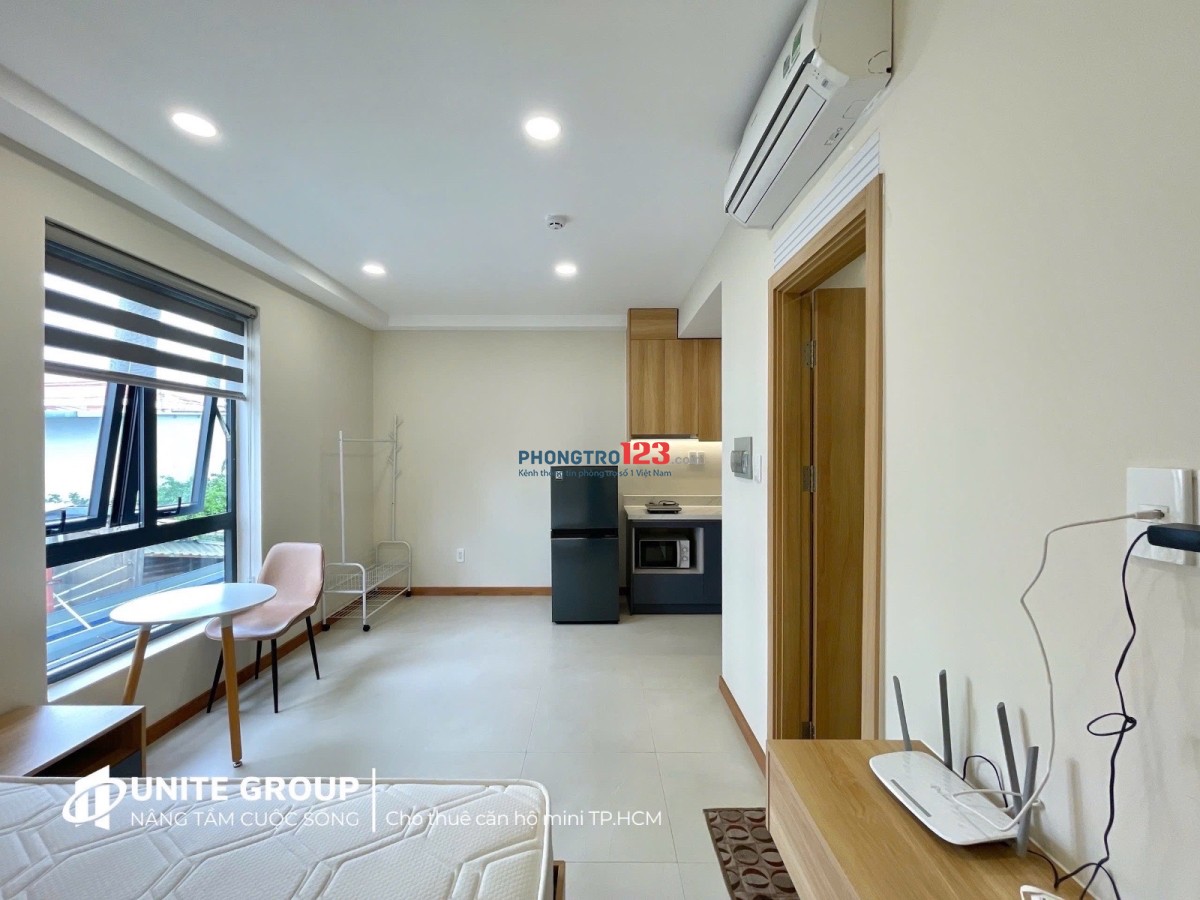 Cho thuê phòng mới, cửa sổ lớn thoáng, full nội thất – Nơ Trang Long, Bình Thạnh gần VLU, Nguyễn Xí