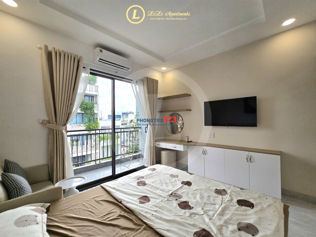 Cho thuê căn hộ 1 phòng ngủ - full nội thất - có ban công - giáp quận 1 - An Phú - Quận 2