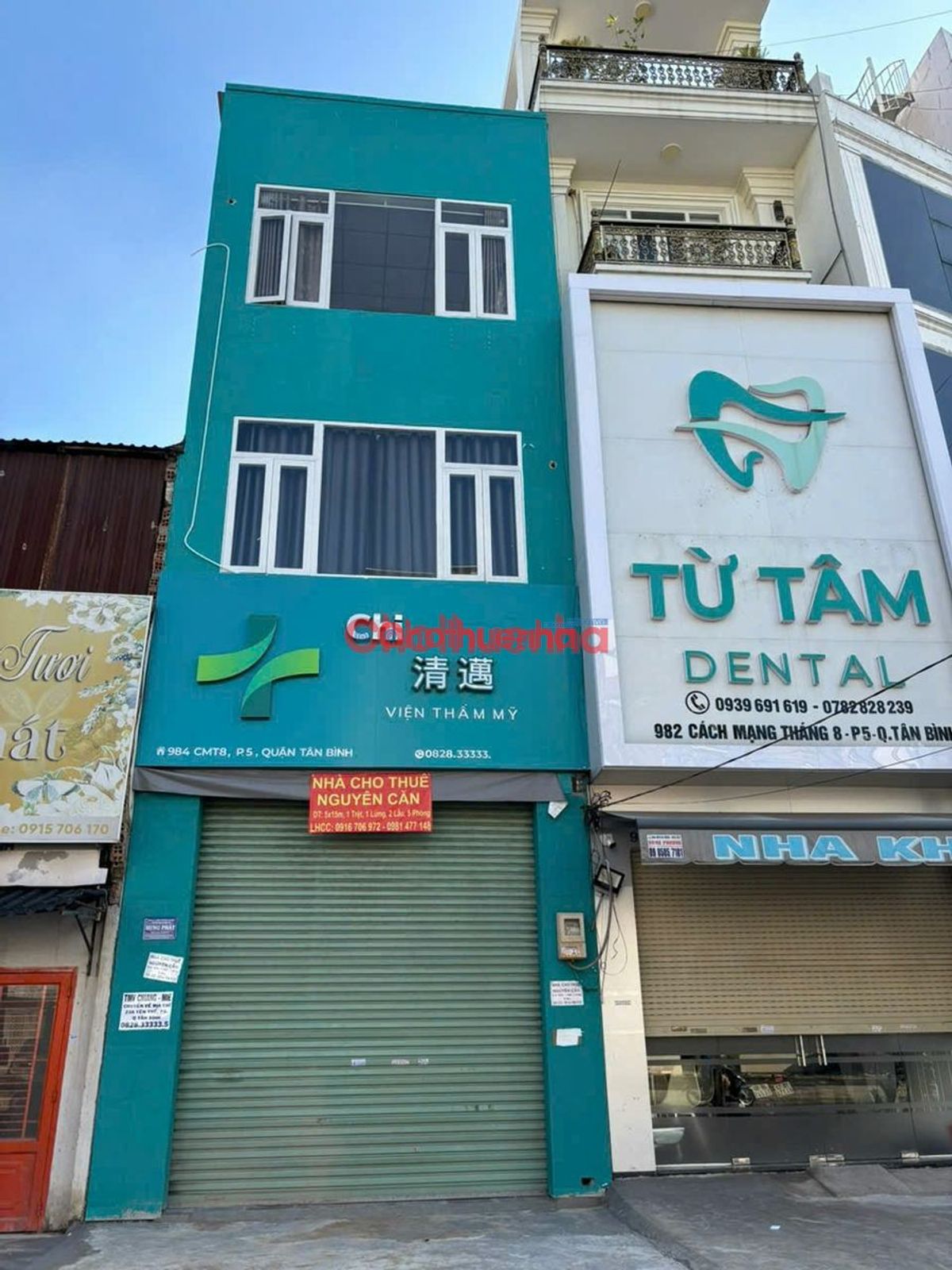 CHO THUÊ NHÀ NGUYÊN CĂN MẶT TIỀN ĐƯỜNG CÁCH MẠNG THÁNG 8, PHƯỜNG 5, TÂN BÌNH