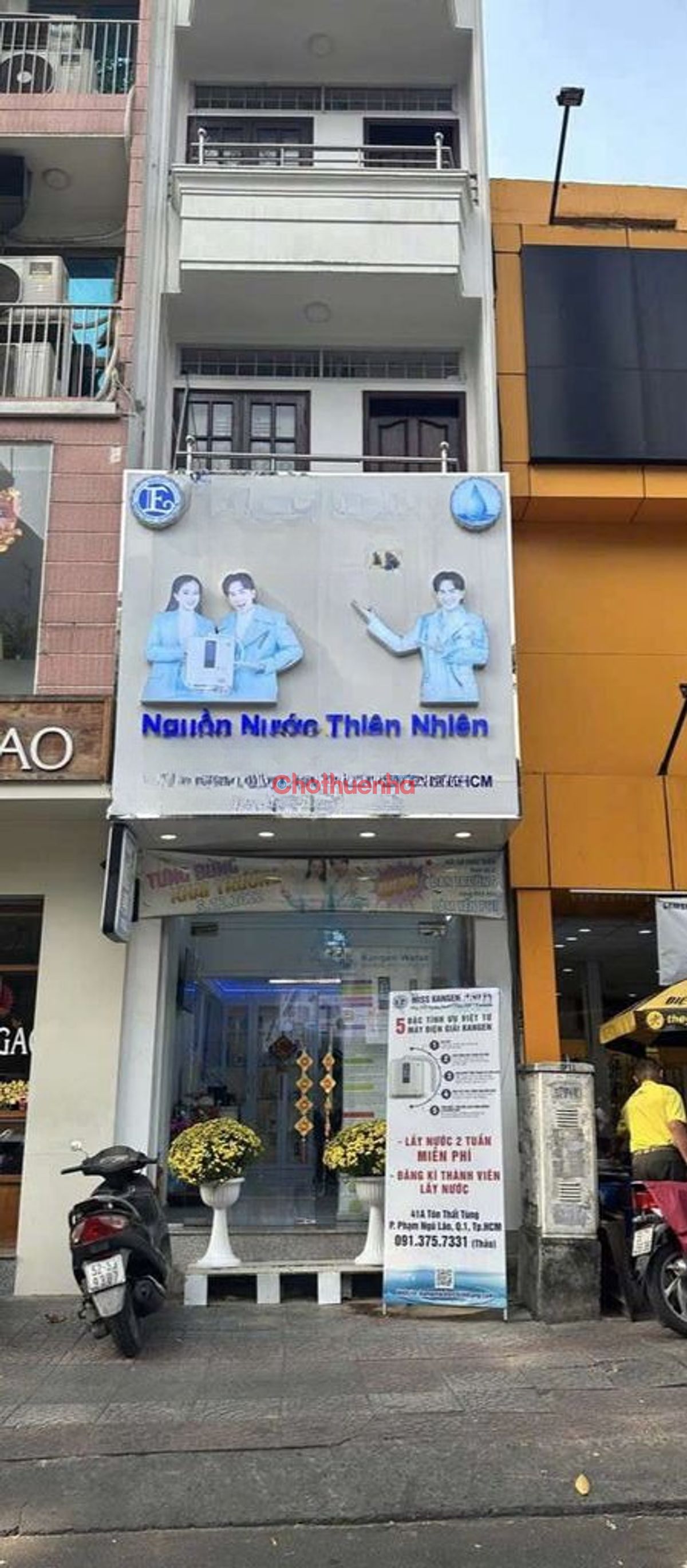 CHO THUÊ NHÀ MẶT TIỀN ĐƯỜNG TÔN THẤT TÙNG, PHƯỜNG PHẠM NGŨ LÃO, QUẬN 1. TRỆT 4 LẦU